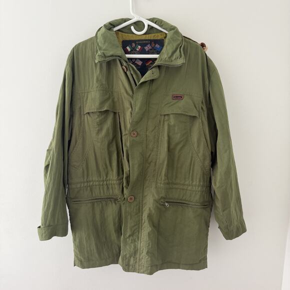 Paul‎ & Shark Yachting Green Field Jacket Men’s M Italy Nautical Patch Hooded